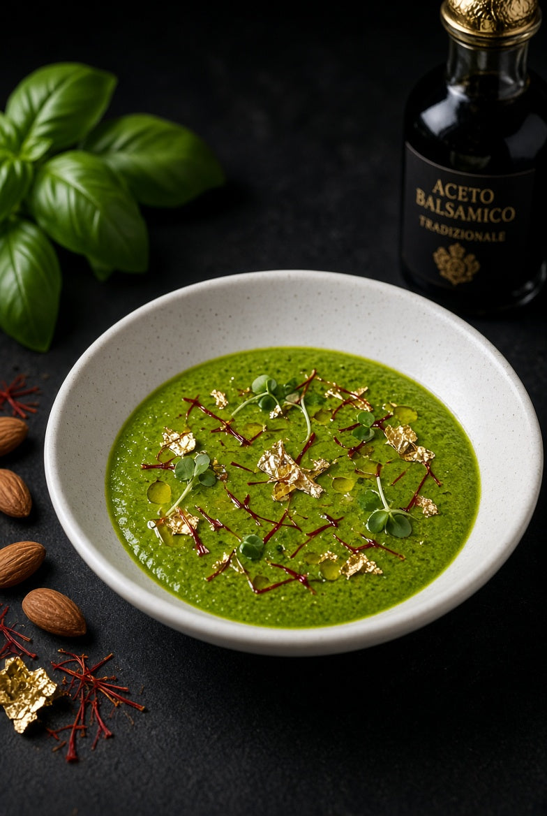 Saffron Gold and Dark Chocolate pesto