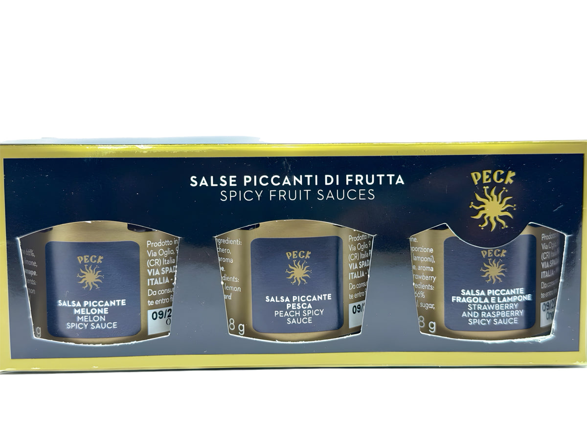 Salse Piccanti di Frutta Set #2 · Melona, Breskva, Jagoda i Malina · 3 × 40 g