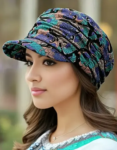 Flower Print Hat II