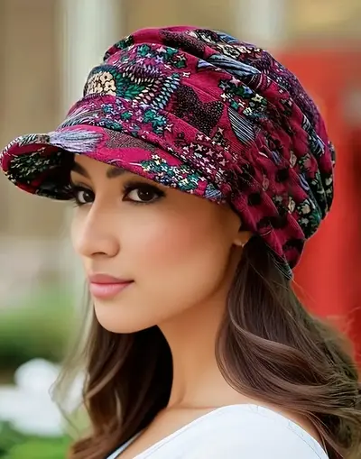 Flower Print Hat III